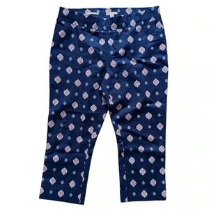 Women's Dana Buchman Roll-Tab Twill Capri Pants Size Large